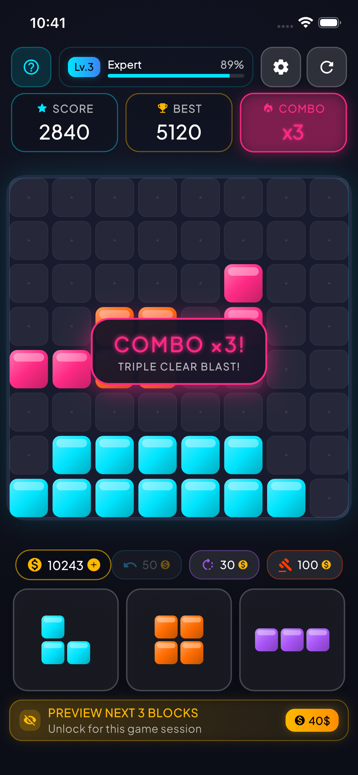 Lưới 8x8 và Bão Điểm Combo rực rỡ